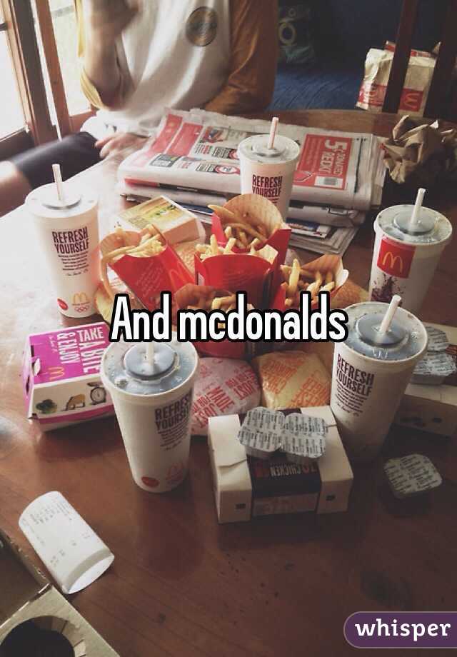 And mcdonalds