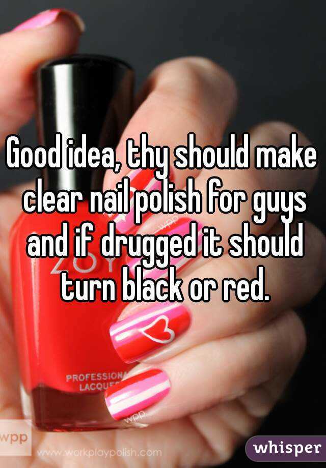 Good idea, thy should make clear nail polish for guys and if drugged it should turn black or red.