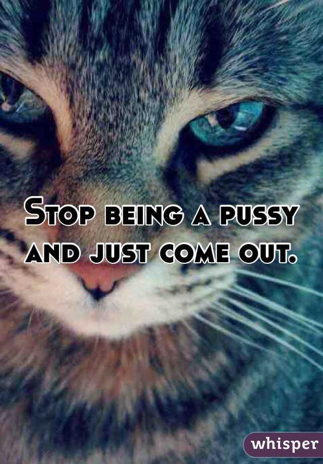 Stop being a pussy and just come out. 
