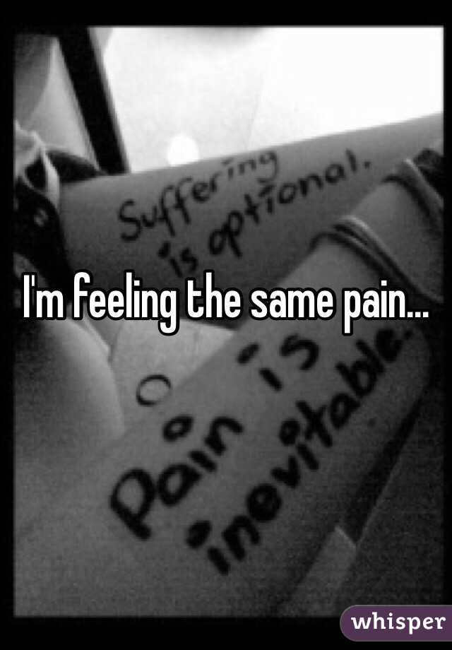I'm feeling the same pain...