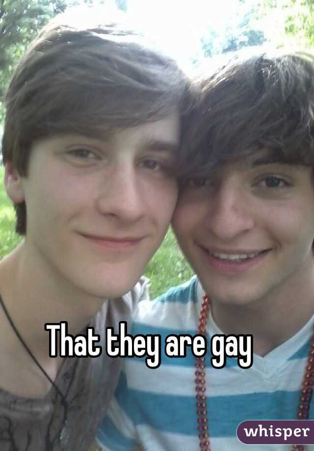 That they are gay