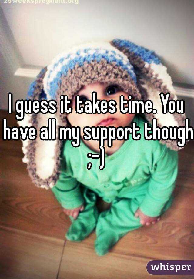 I guess it takes time. You have all my support though ;-) 