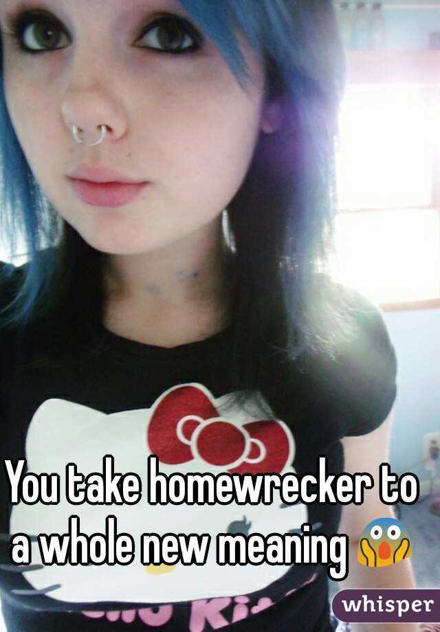 You take homewrecker to a whole new meaning😱