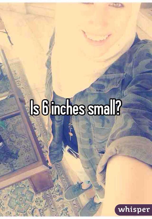Is 6 inches small?