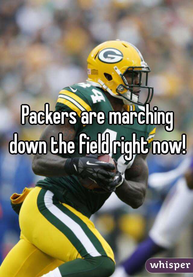 Packers are marching down the field right now! 