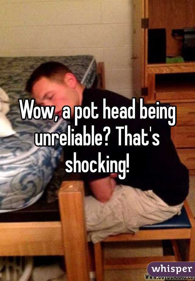 Wow, a pot head being unreliable? That's shocking! 