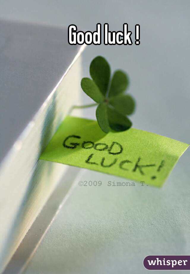 Good luck ! 