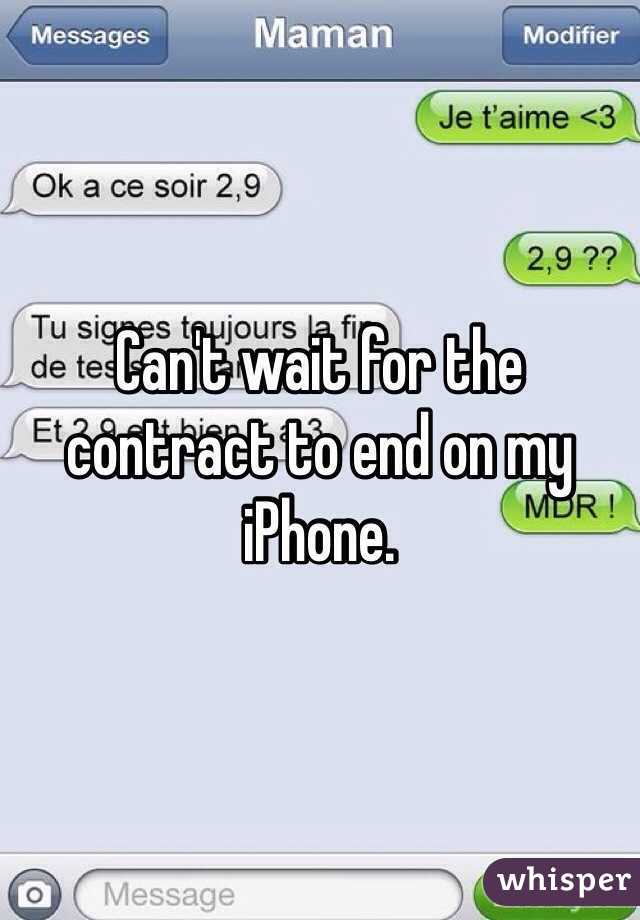 Can't wait for the contract to end on my iPhone. 