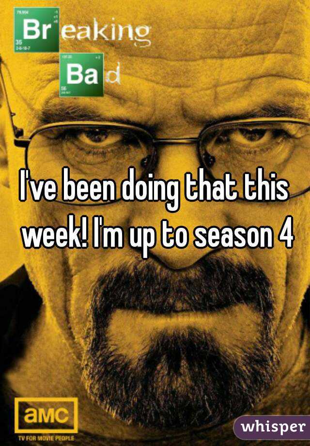 I've been doing that this week! I'm up to season 4