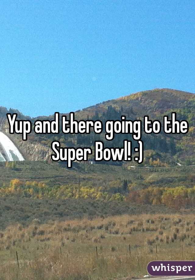 Yup and there going to the Super Bowl! :)