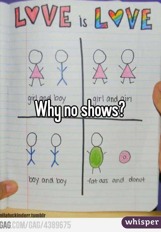 Why no shows?