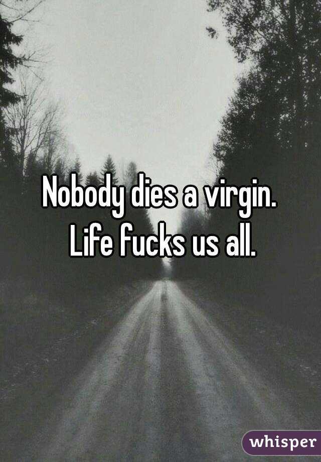 Nobody dies a virgin.
 Life fucks us all.