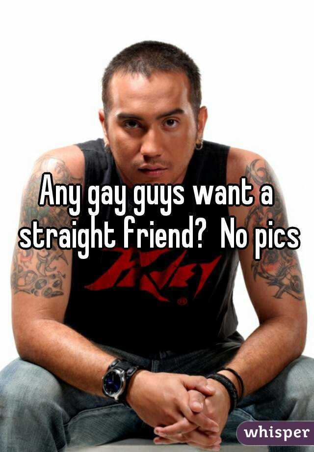 Any gay guys want a straight friend?  No pics