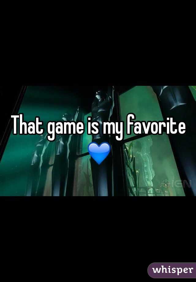 That game is my favorite 💙