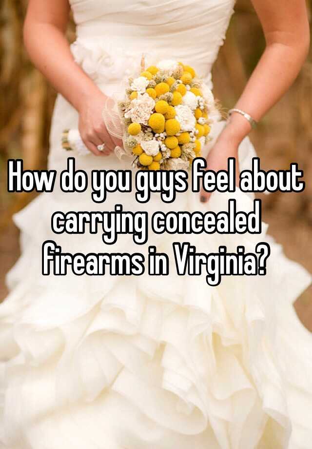 How do you guys feel about carrying concealed firearms in Virginia?