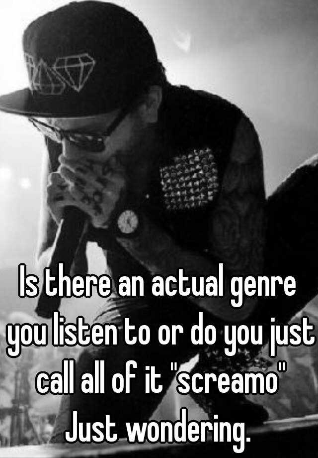 Is There An Actual Genre You Listen To Or Do You Just Call All Of It Screamo Just Wondering