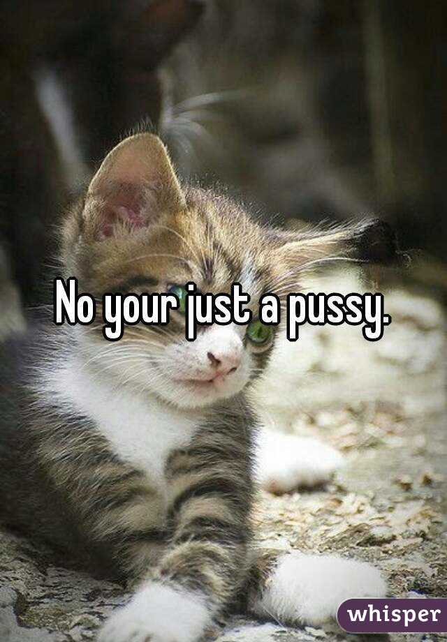 No your just a pussy.