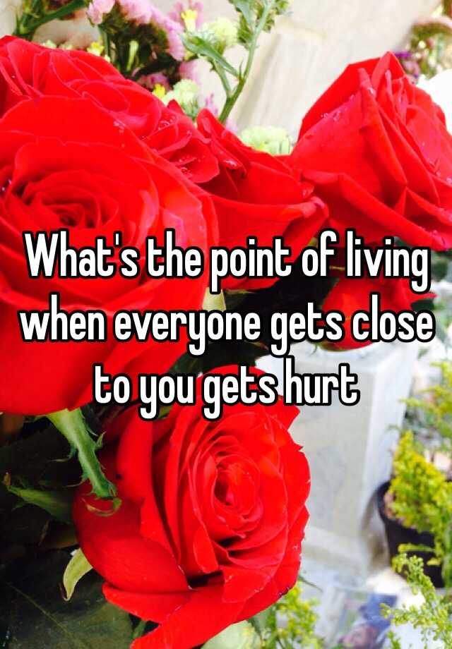 what-s-the-point-of-living-when-everyone-gets-close-to-you-gets-hurt