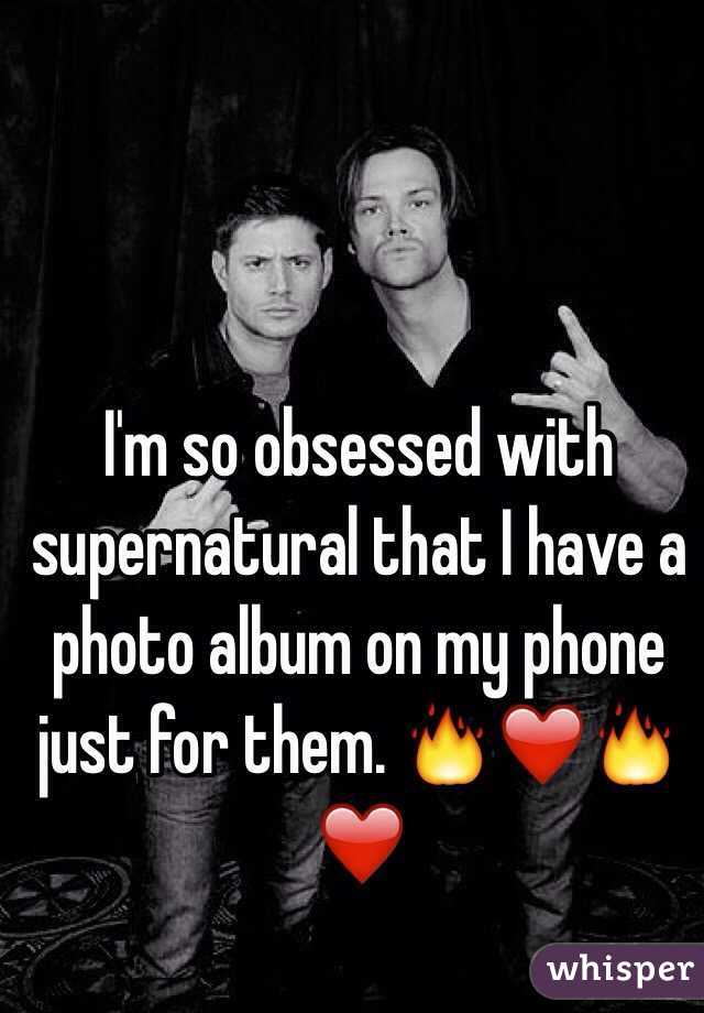 I'm so obsessed with supernatural that I have a photo album on my phone just for them. 🔥❤️🔥❤️