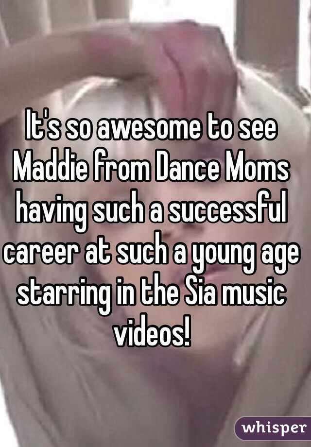 It's so awesome to see Maddie from Dance Moms having such a successful career at such a young age starring in the Sia music videos!