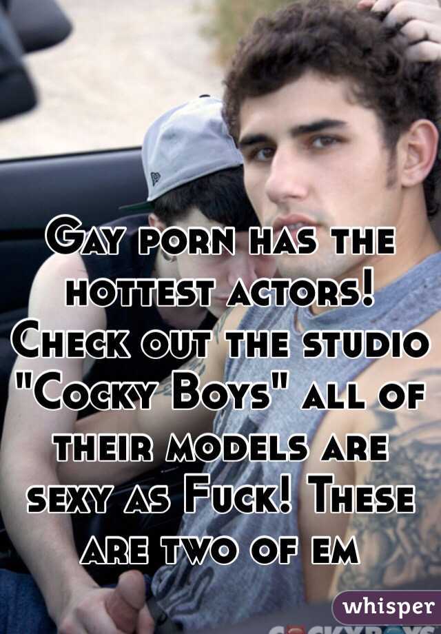 Gay porn has the hottest actors! Check out the studio "Cocky Boys" all of their models are sexy as Fuck! These are two of em