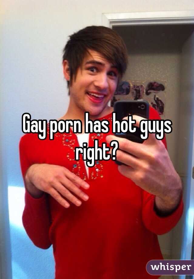 Gay porn has hot guys right?