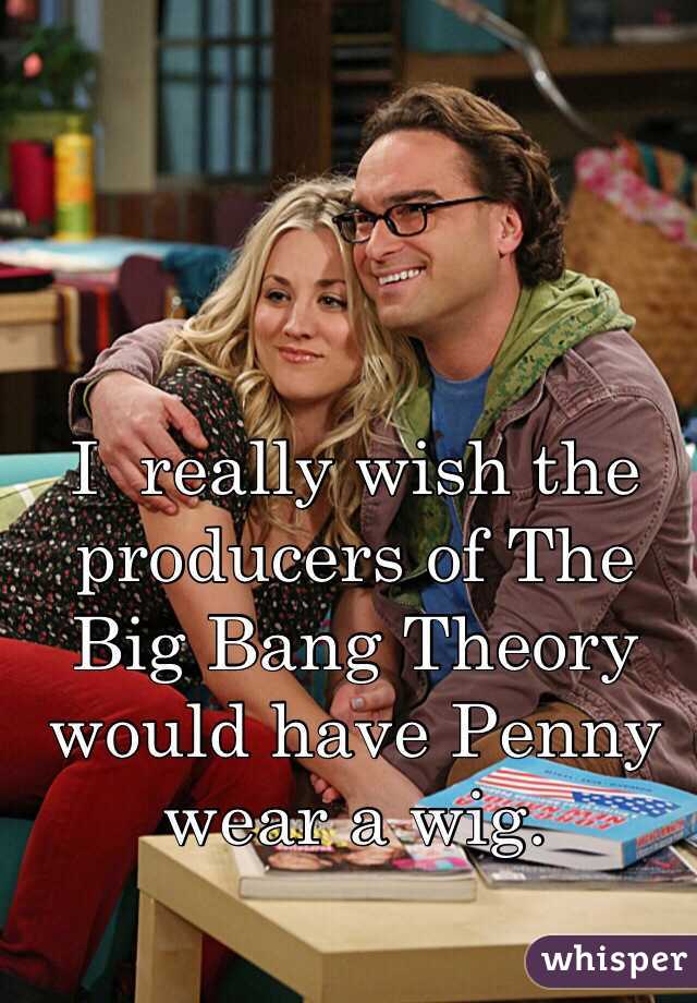 I  really wish the producers of The Big Bang Theory would have Penny wear a wig.