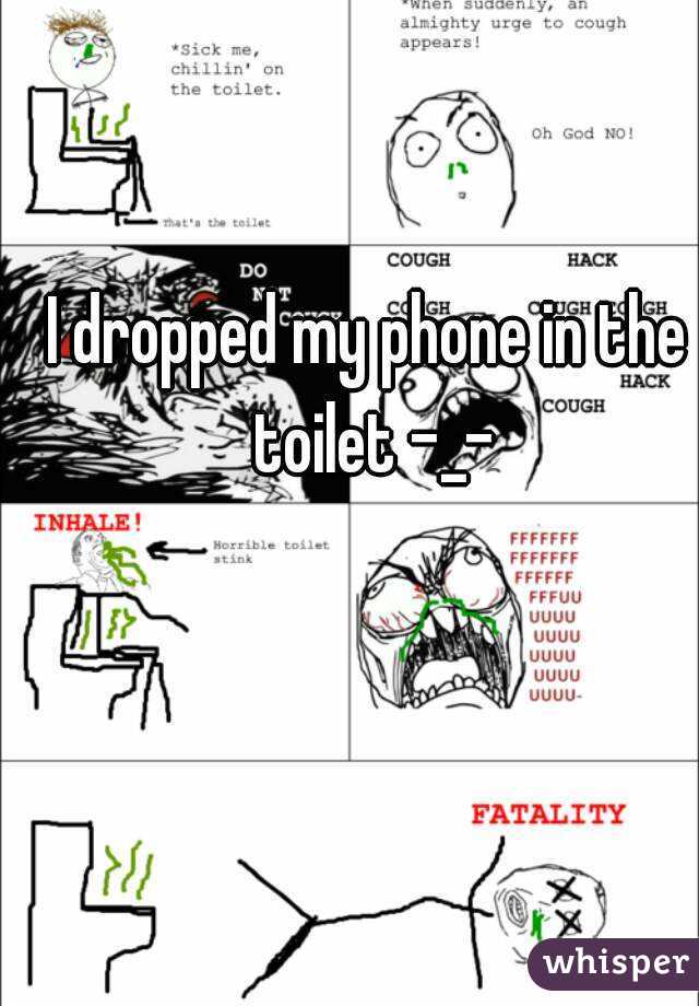 I dropped my phone in the toilet -_-