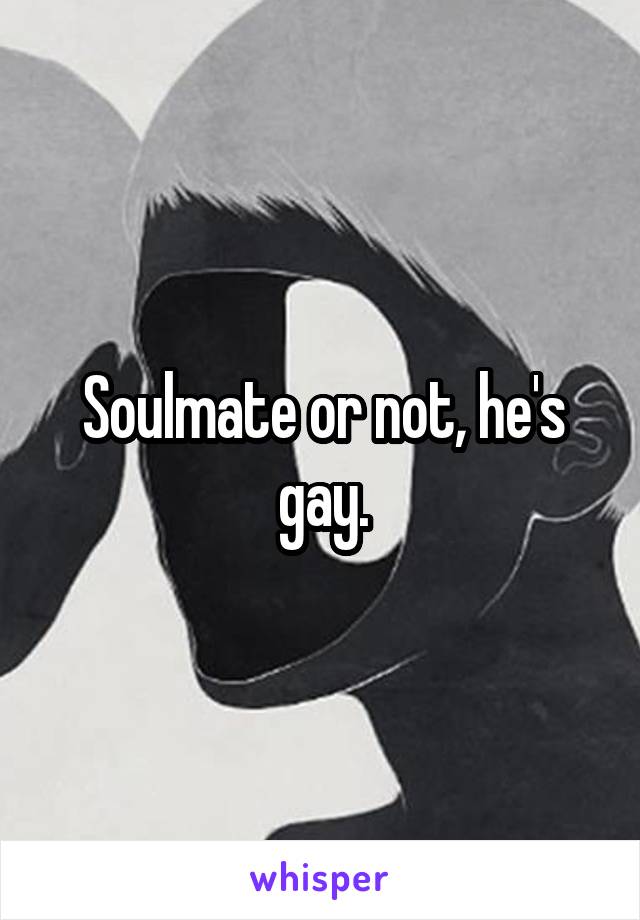 Soulmate or not, he's gay.