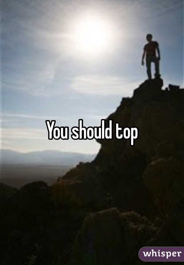 You should top 