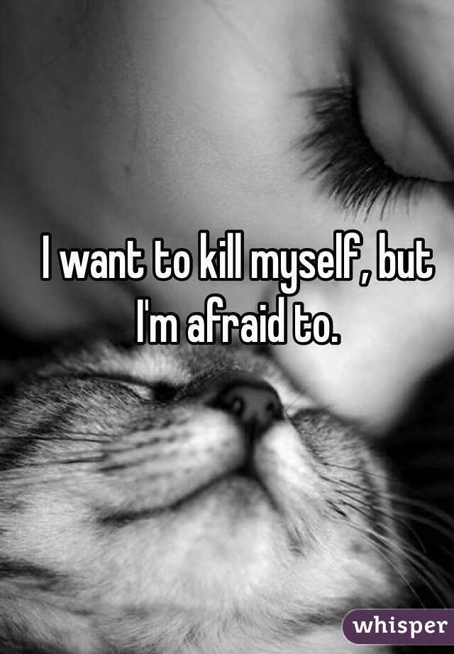 I want to kill myself, but I'm afraid to. 
