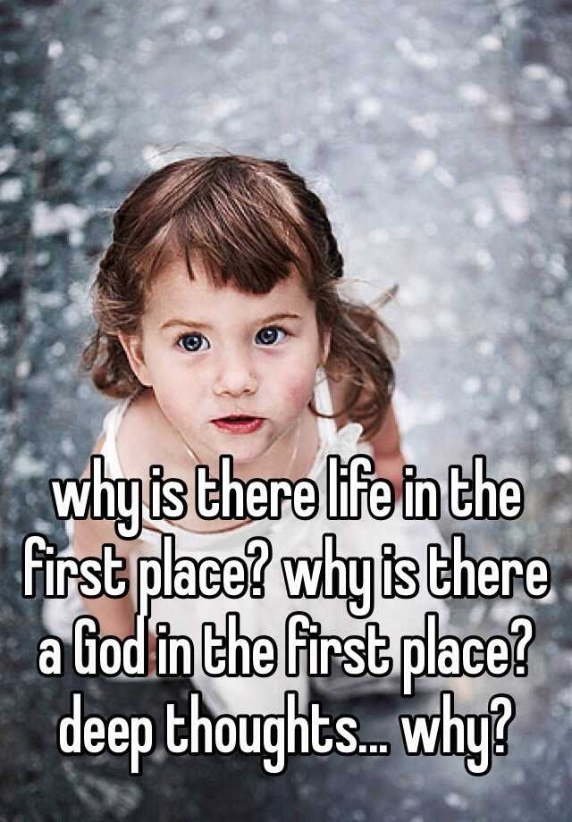 why-is-there-life-in-the-first-place-why-is-there-a-god-in-the-first