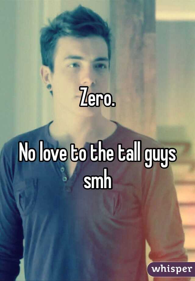 Zero.

No love to the tall guys smh