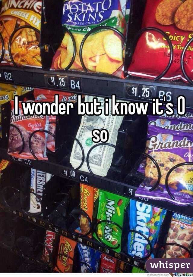 I wonder but i know it's 0 so