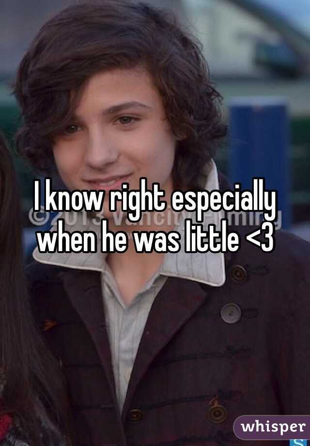 I know right especially when he was little <3