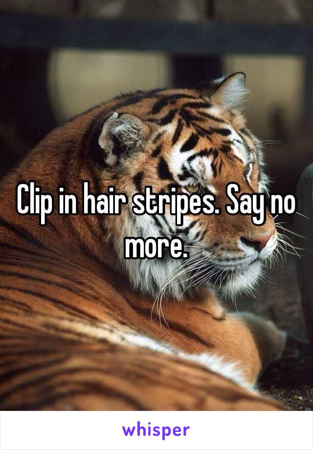 Clip in hair stripes. Say no more. 