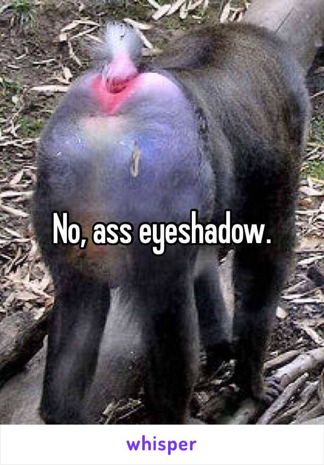 No, ass eyeshadow. 