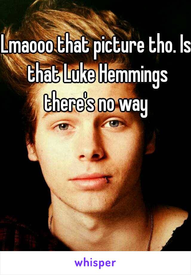 Lmaooo that picture tho. Is that Luke Hemmings there's no way 