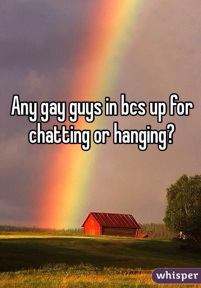 Any gay guys in bcs up for chatting or hanging?