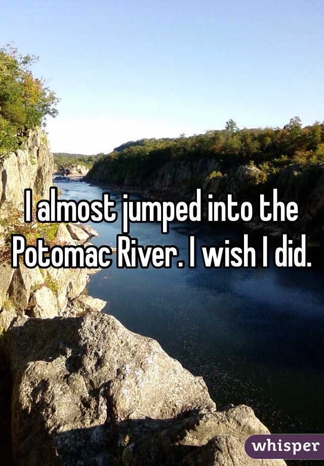 I almost jumped into the Potomac River. I wish I did.