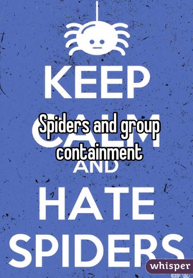 
Spiders and group containment