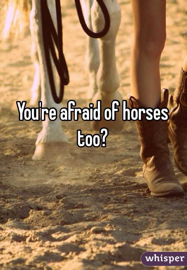 You're afraid of horses too?