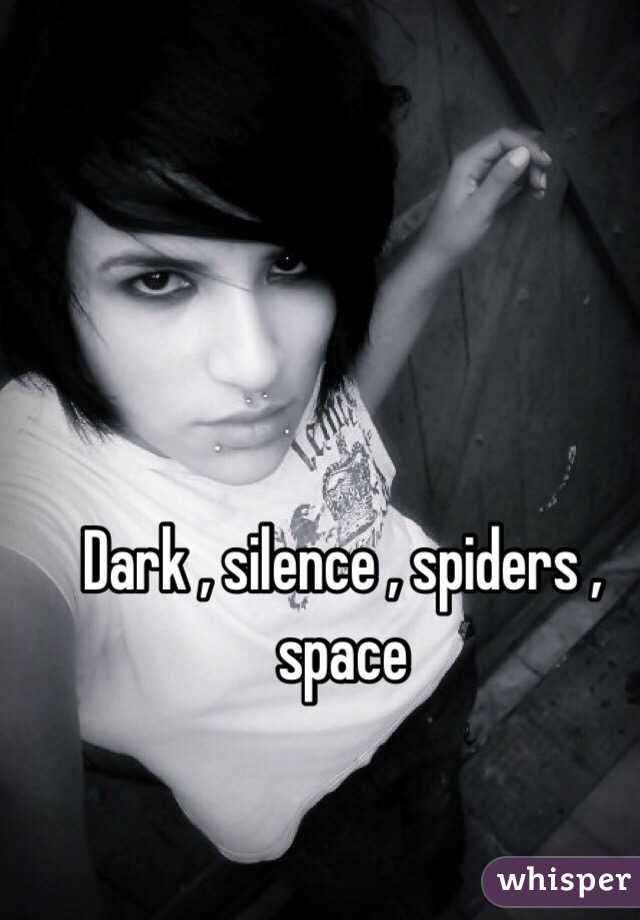 Dark , silence , spiders , space