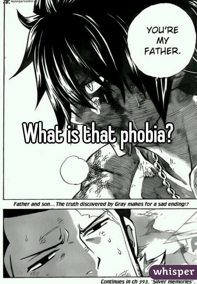 What is that phobia?