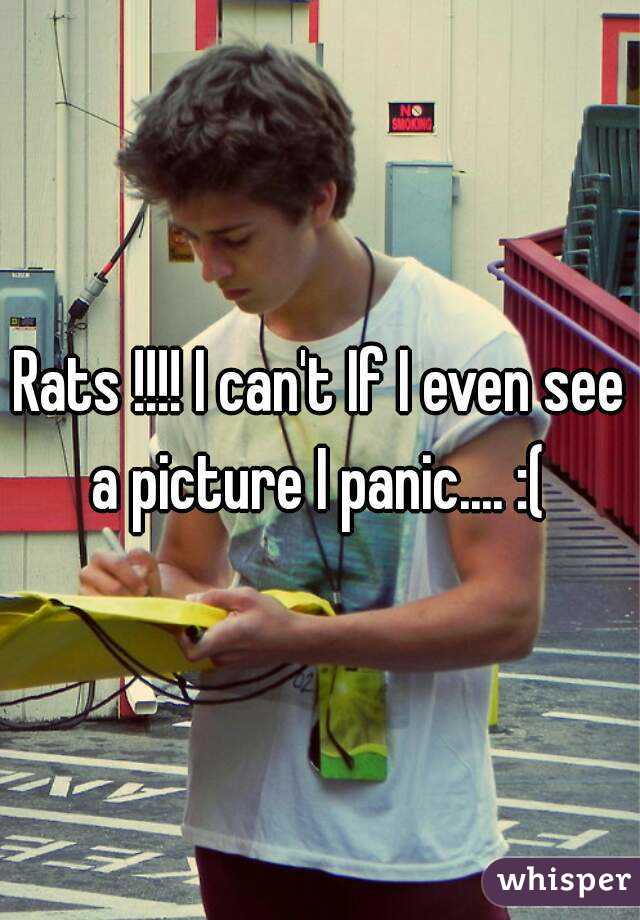 Rats !!!! I can't If I even see a picture I panic.... :( 