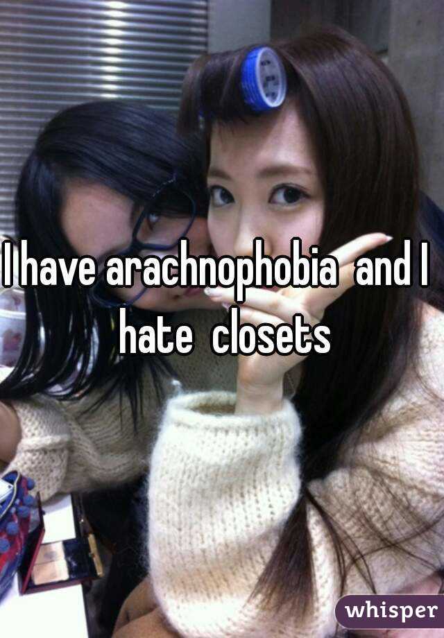 I have arachnophobia  and I  hate  closets