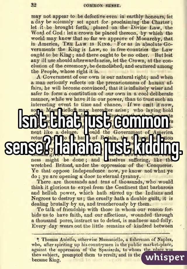 Isn't that just common sense? Hahaha just kidding.