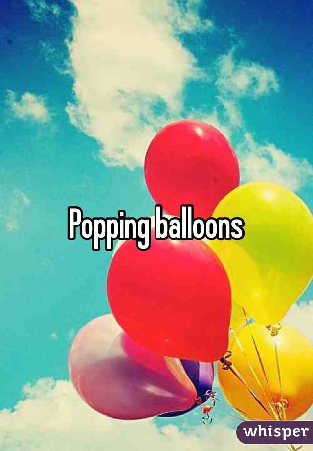 Popping balloons 