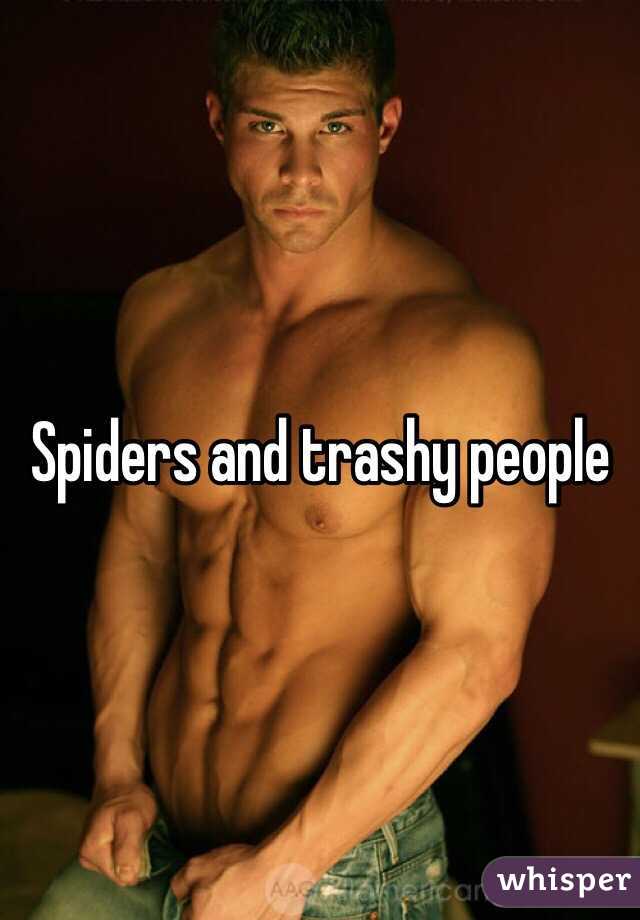 Spiders and trashy people 