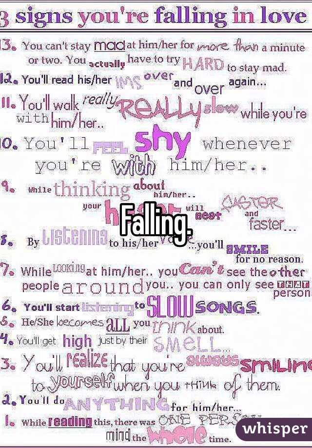 Falling. 